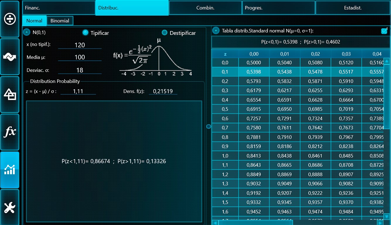 Oficalc screenshot