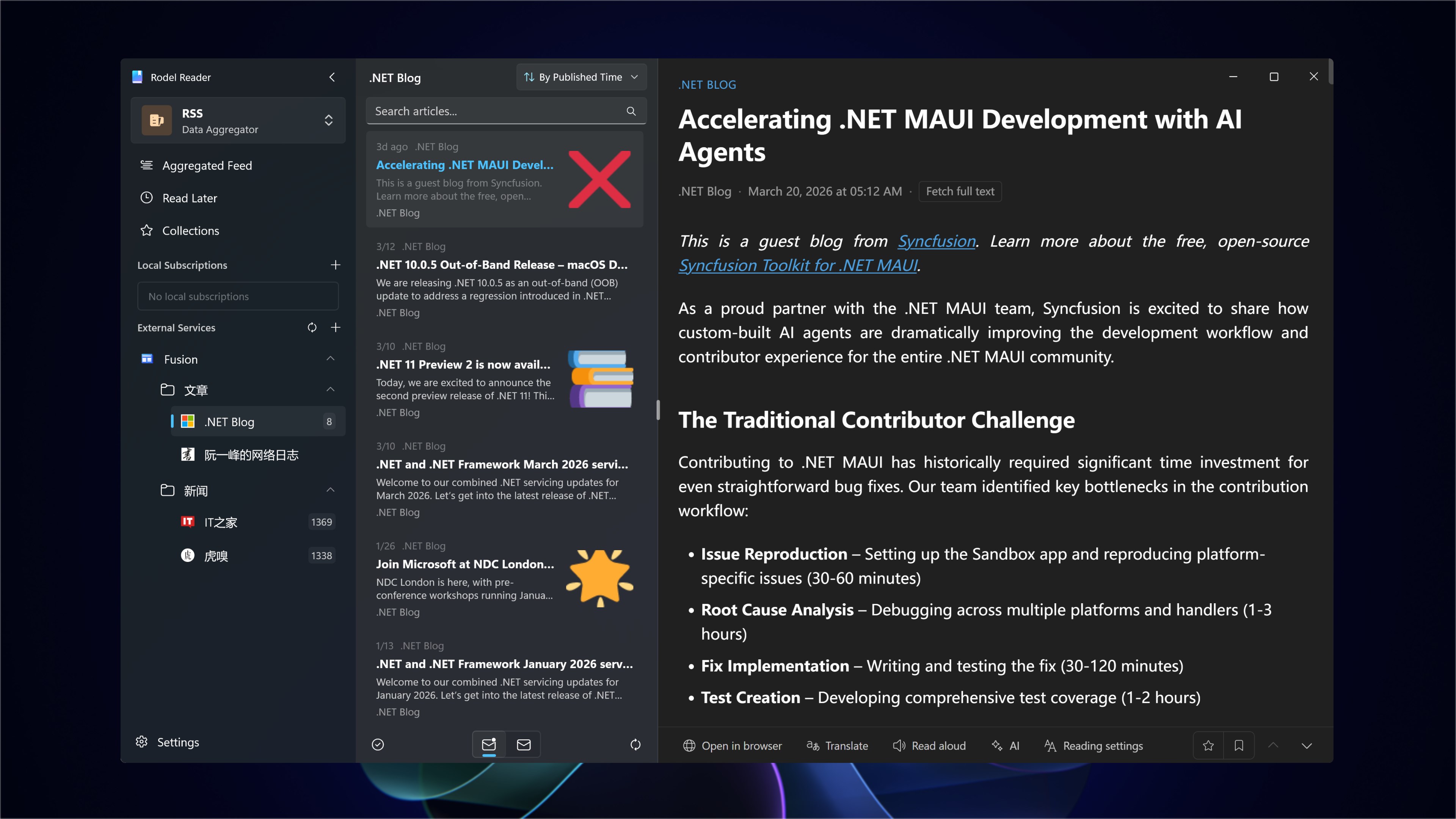 Rodel Reader screenshot
