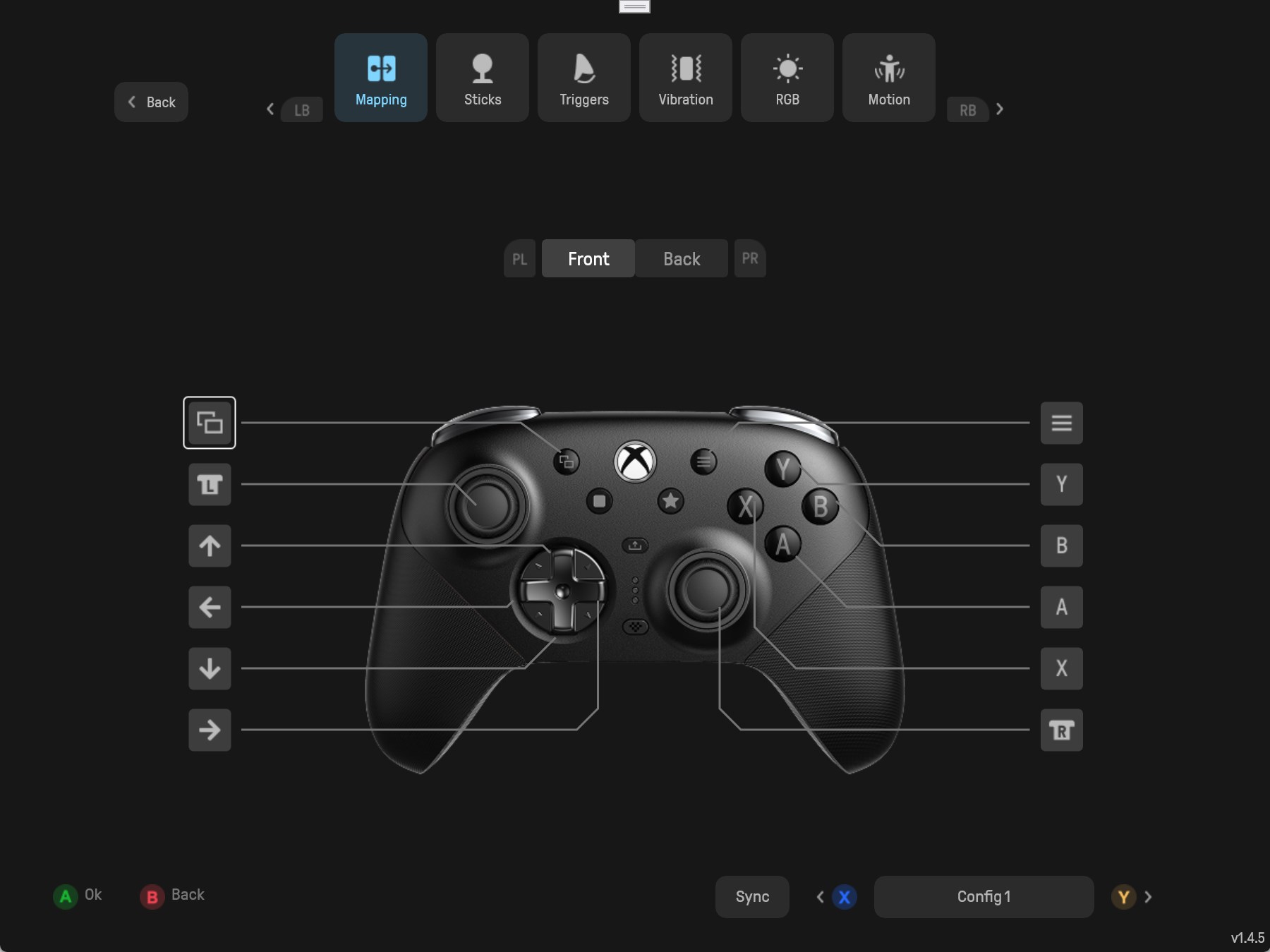 8BitDo Ultimate Software X screenshot