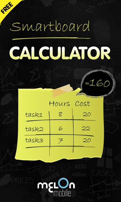 #8. Smartboard Calculator Free (Windows) โดย: ‪Melon Mobile LLC‬