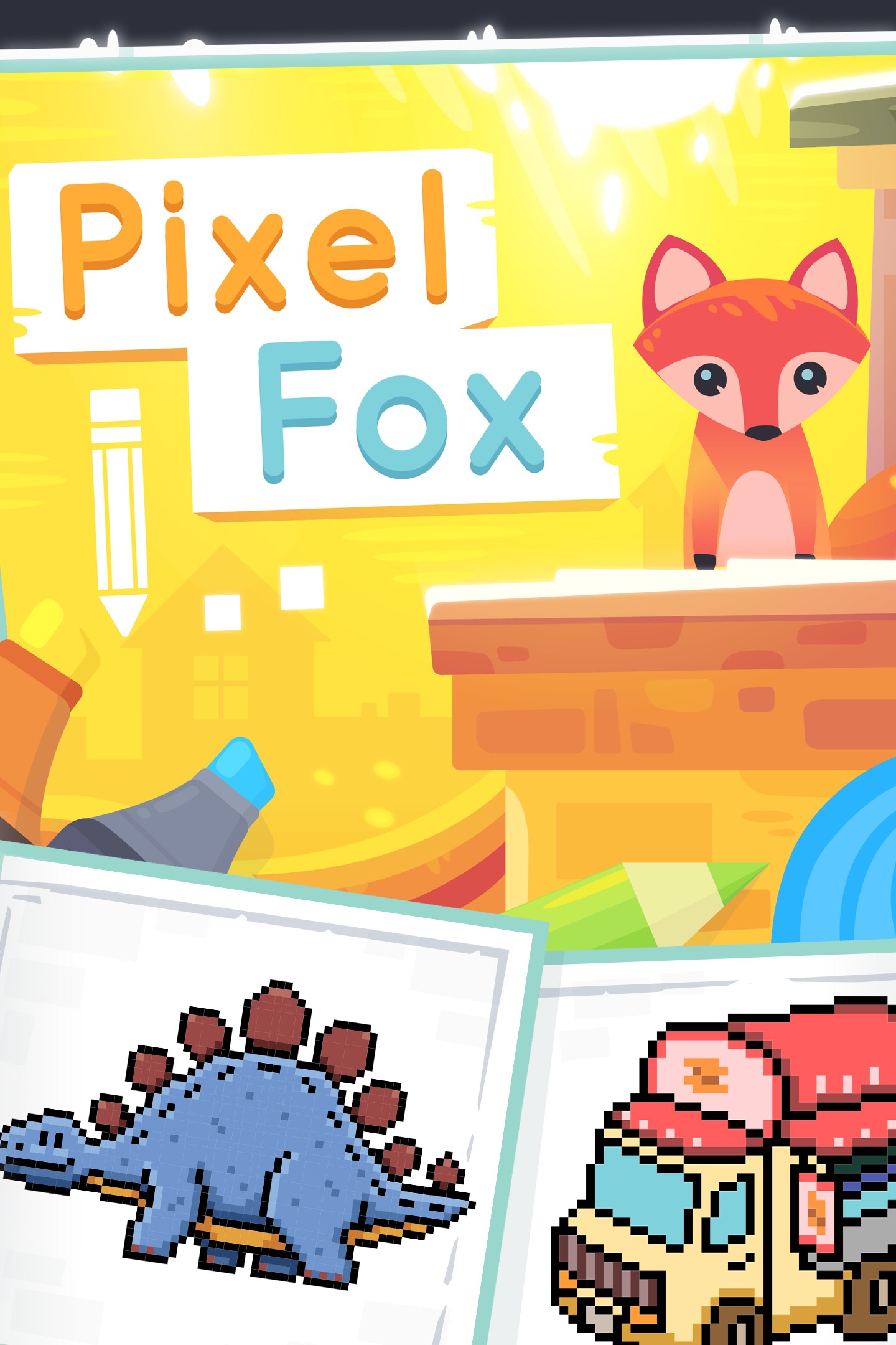 Get Pixel Fox Color By Number Family Coloring Book Microsoft Store
