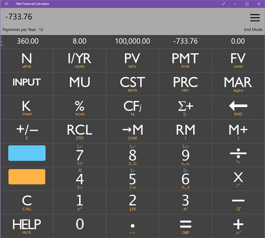10bii Financial Calculator screenshot 1
