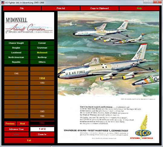 US Fighter Jets in Advertising 1945-1966 screenshot 1