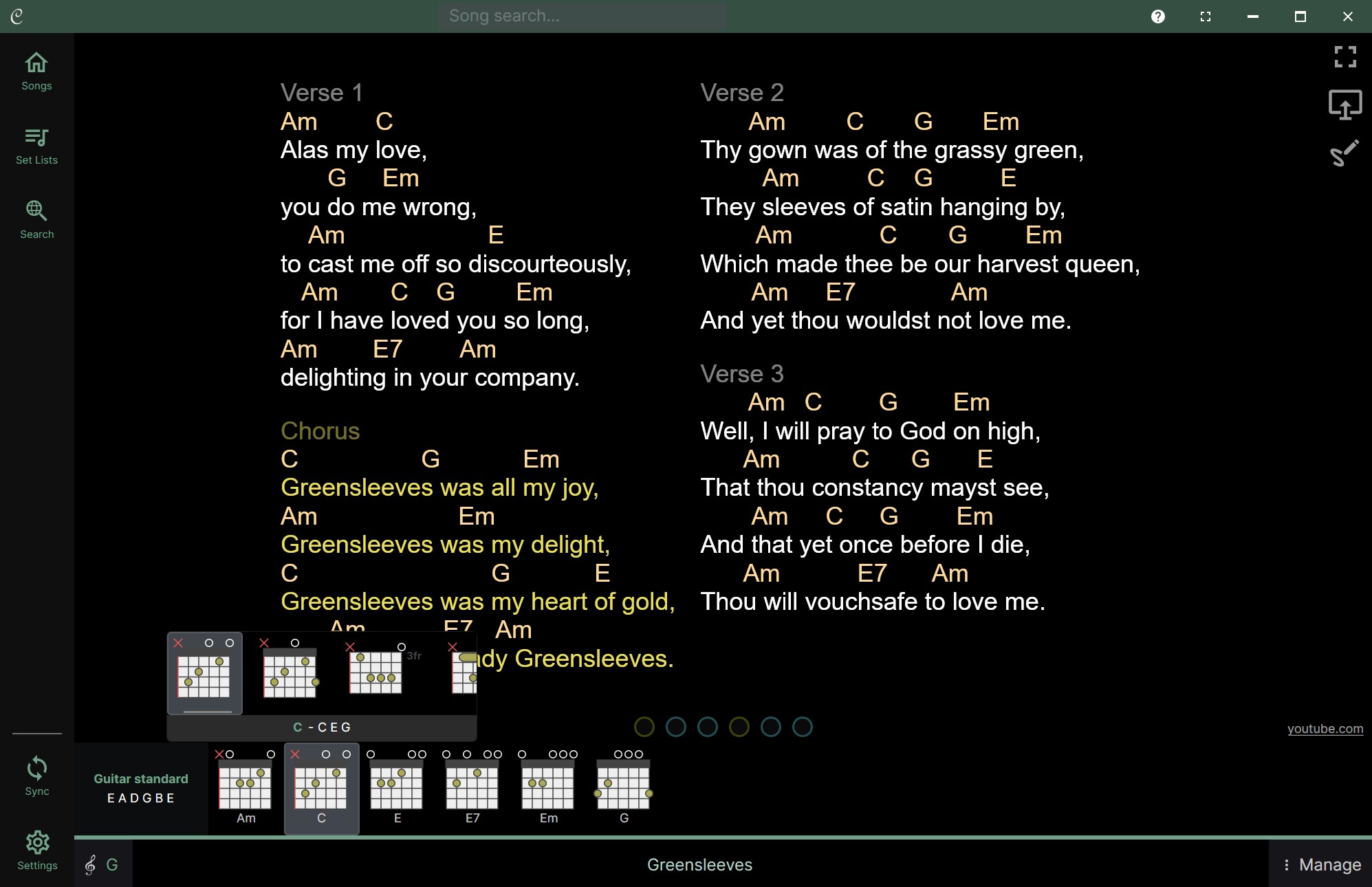 Chordle screenshot