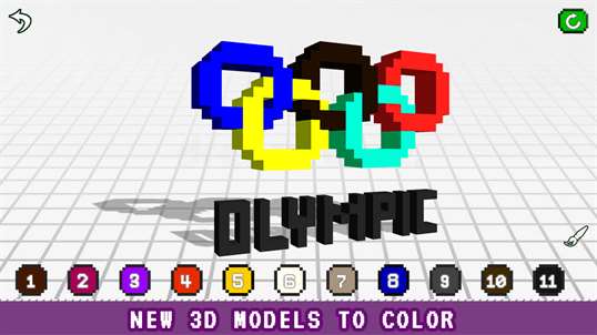 Logos 3D Color by Number - Voxel Coloring Book screenshot 3