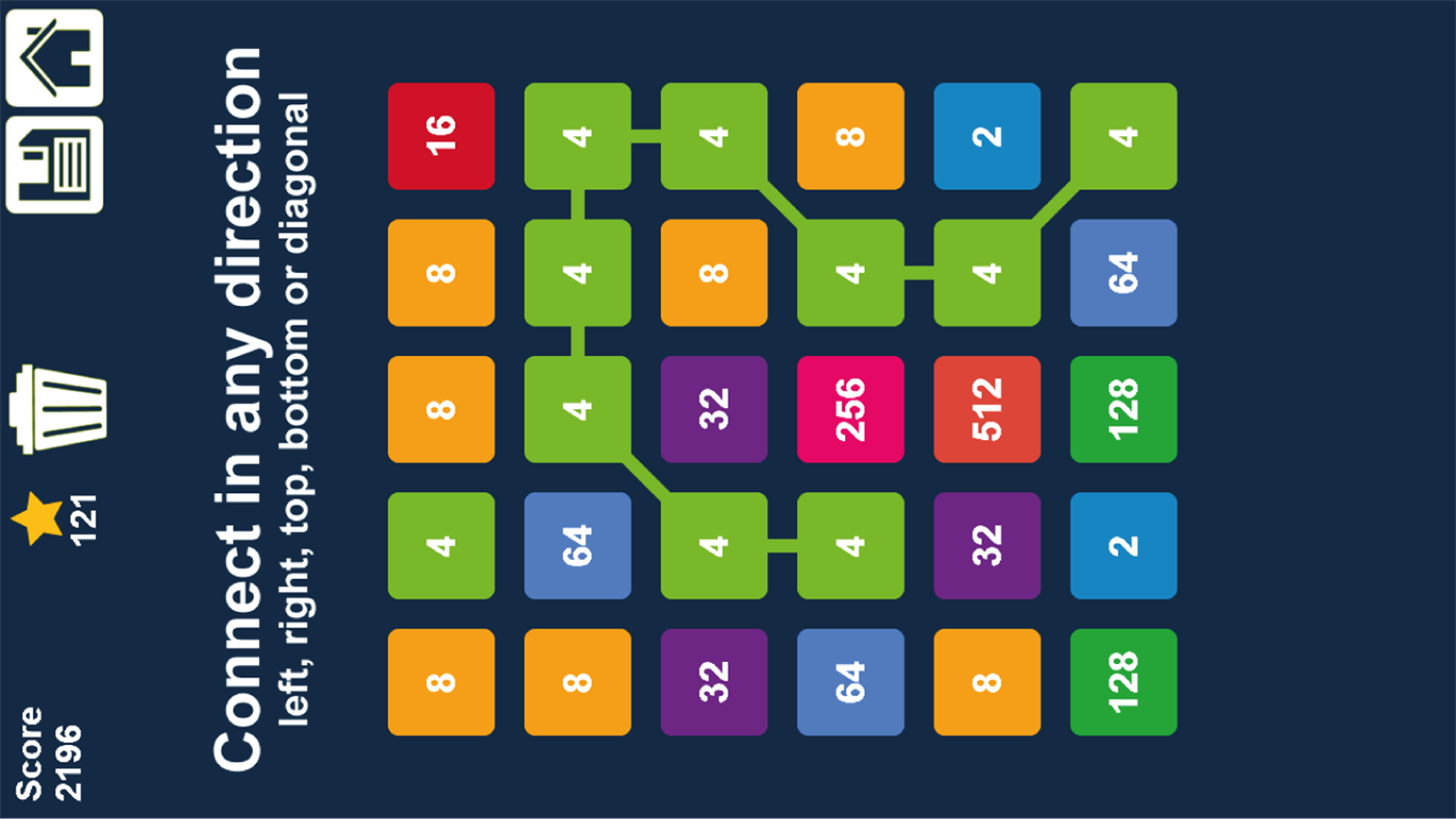 #2. 2048 Connect n Merge Numbers: Match 3 Block Puzzle (Windows) De: Amr Hassan