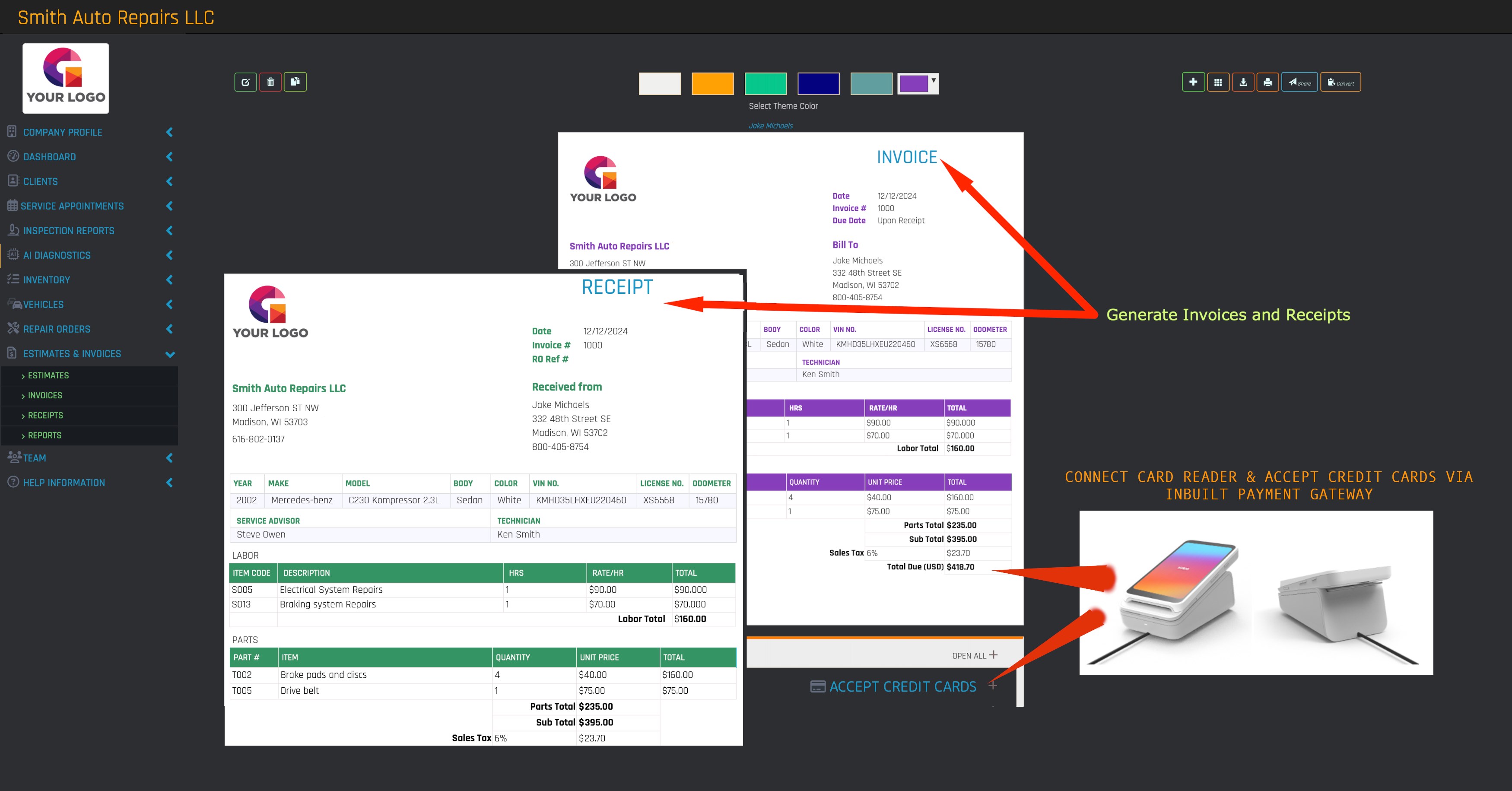 Auto Repair HQ - Auto Repair Software screenshot