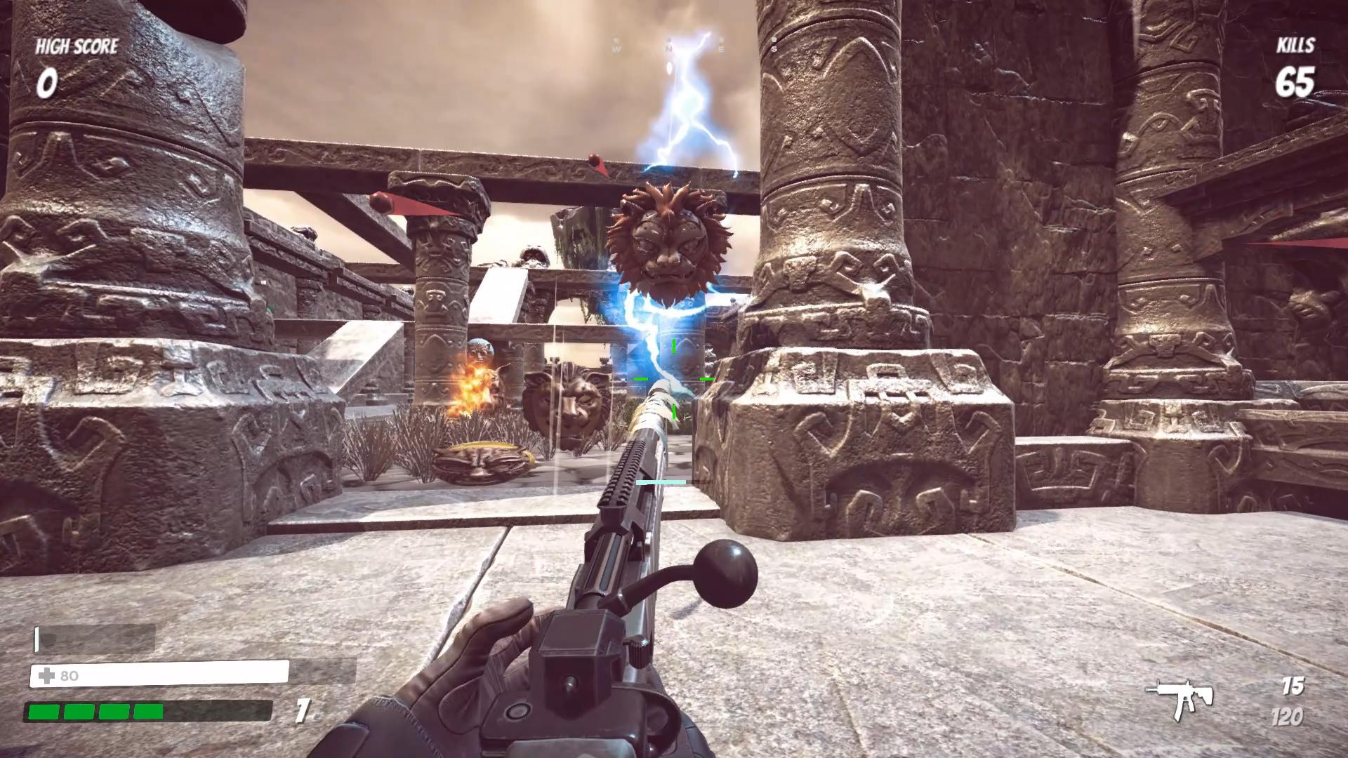 遊戲呈現的華麗武器光效與細膩的環境細節