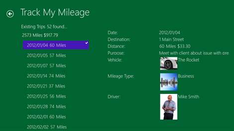 Track My Mileage Screenshots 2