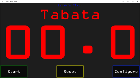 Sara's Tabata Timer screenshot 1