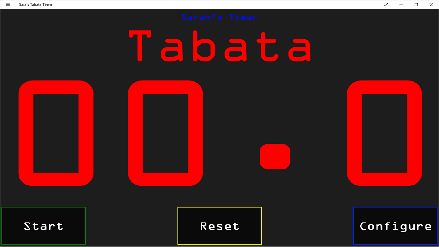 #1. Sara's Tabata Timer (Windows) 게시자: 31 Computing, Inc.