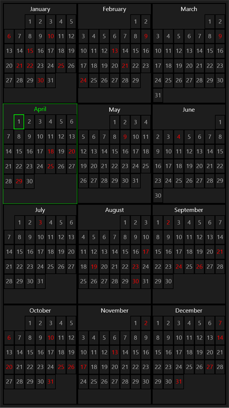 Birthday calendar Screenshots 2