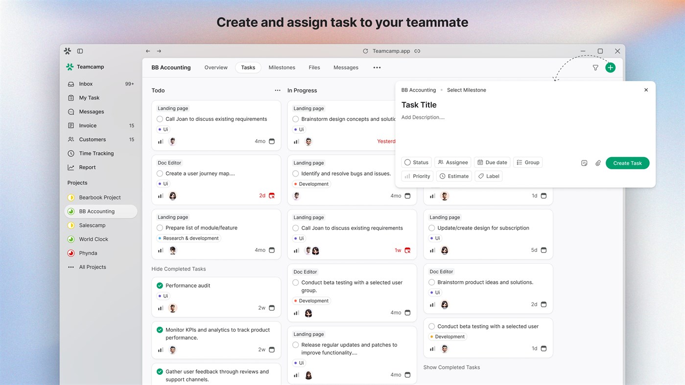 #2. Teamcamp - Project Management (Windows) Podle: Pixer Digital