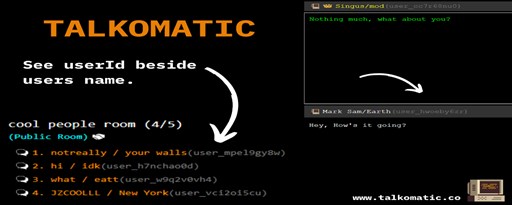 Talkomatic User ID Display marquee promo image