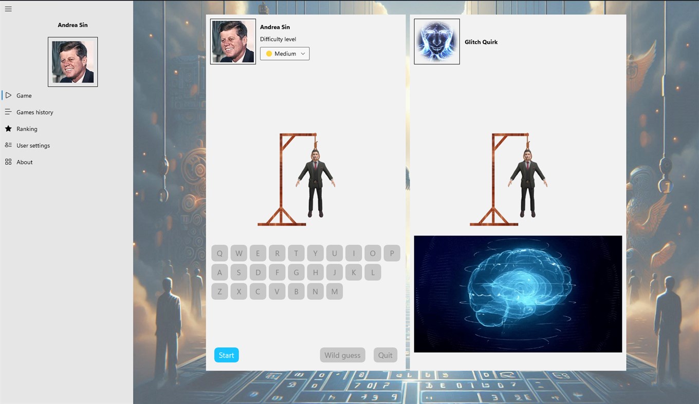 #3. Hangman AI Challenge (Windows) Bởi: MB.NET Software Solutions