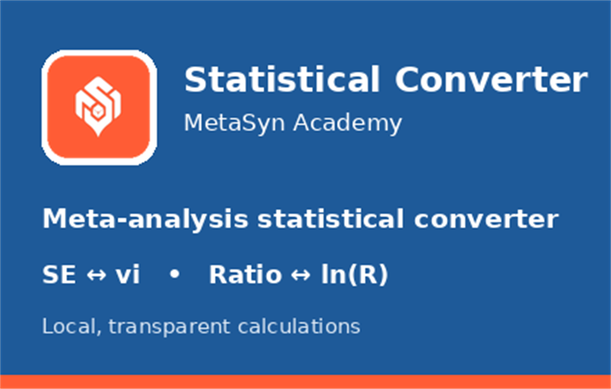MetaSyn Statistical Converter: Meta-Analysis