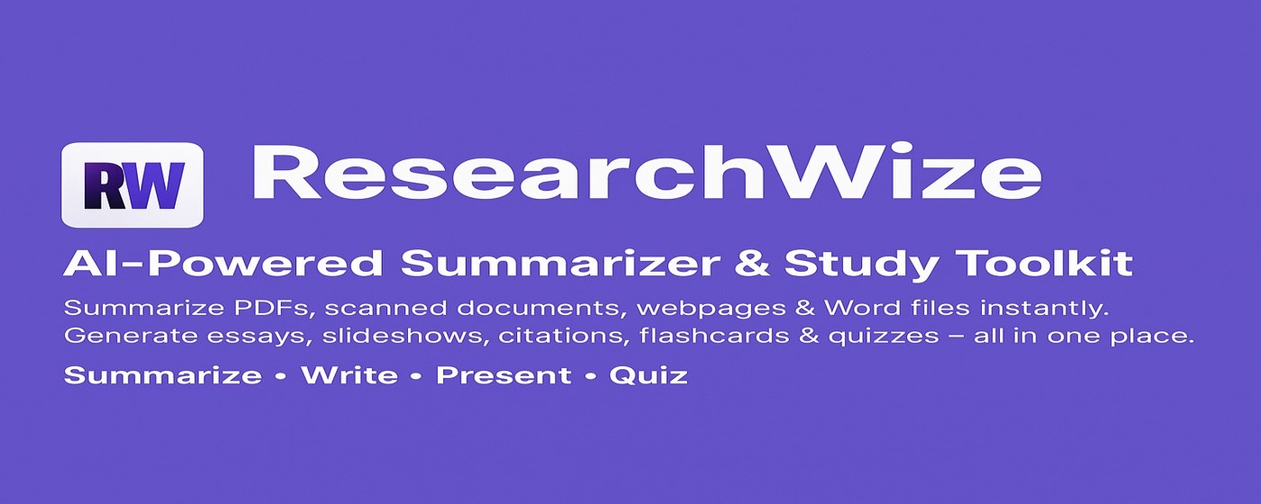 ResearchWize: AI Summaries & Study Workspace