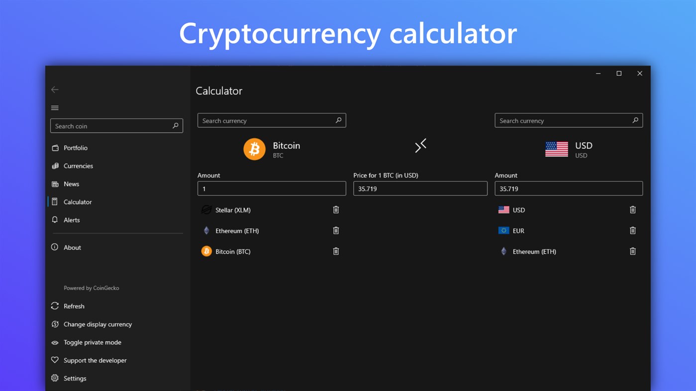 #6. Coini ― Bitcoin / Cryptocurrencies (Windows) 由: Timo Partl