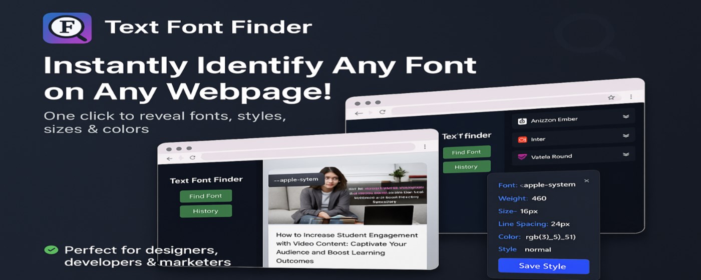 Text Font Finder For Edge