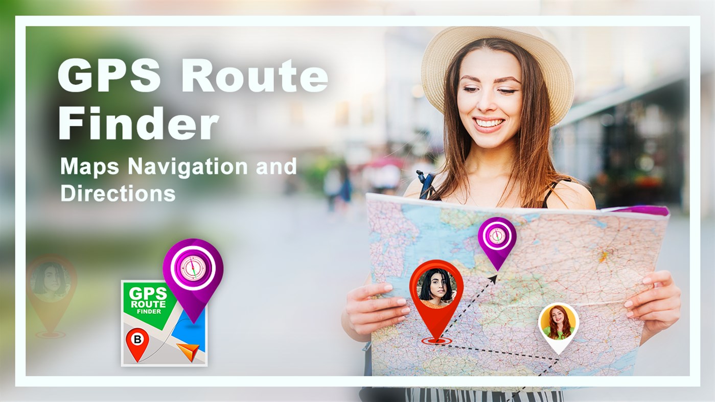 #1. GPS Route Finder : Maps Navigation and Directions (Windows) di: Purple Martin