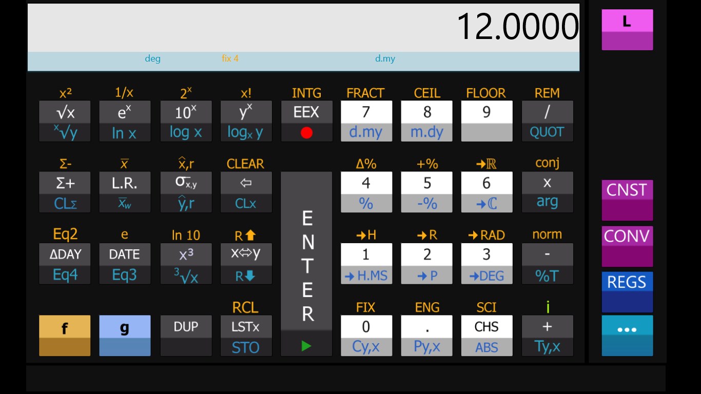 Таблица mon RPN. My calculator Lab GITHUB. INTG. Aesthetic calculator.