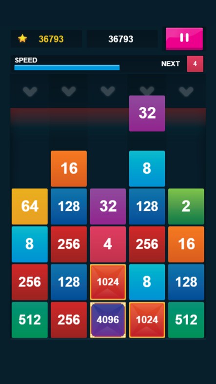 #2. 2048:X2 Merge Blocks (Windows) By: Inlogic-Software