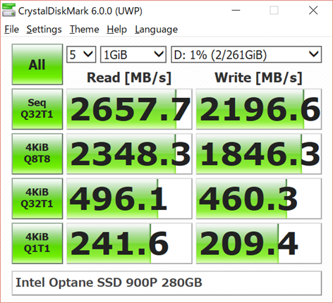 CrystalDiskMark Screenshots 1
