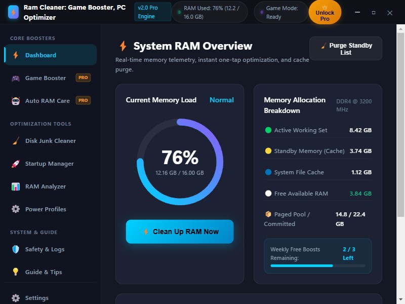 Ram Cleaner: Game Booster, PC Optimizer screenshot