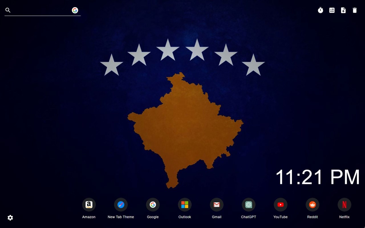 Kosovo Flag Wallpaper New Tab