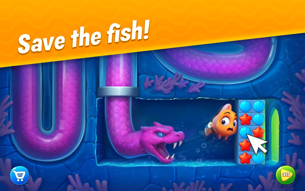 #1. Fishdom (Windows) بواسطة: Playrix