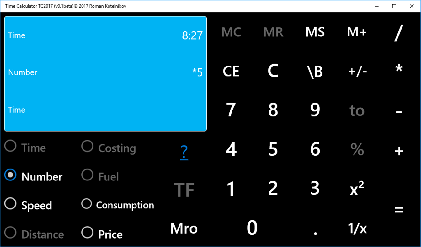 #3. Калькулятор времени (Windows) 来自: Roman Kotelnikov