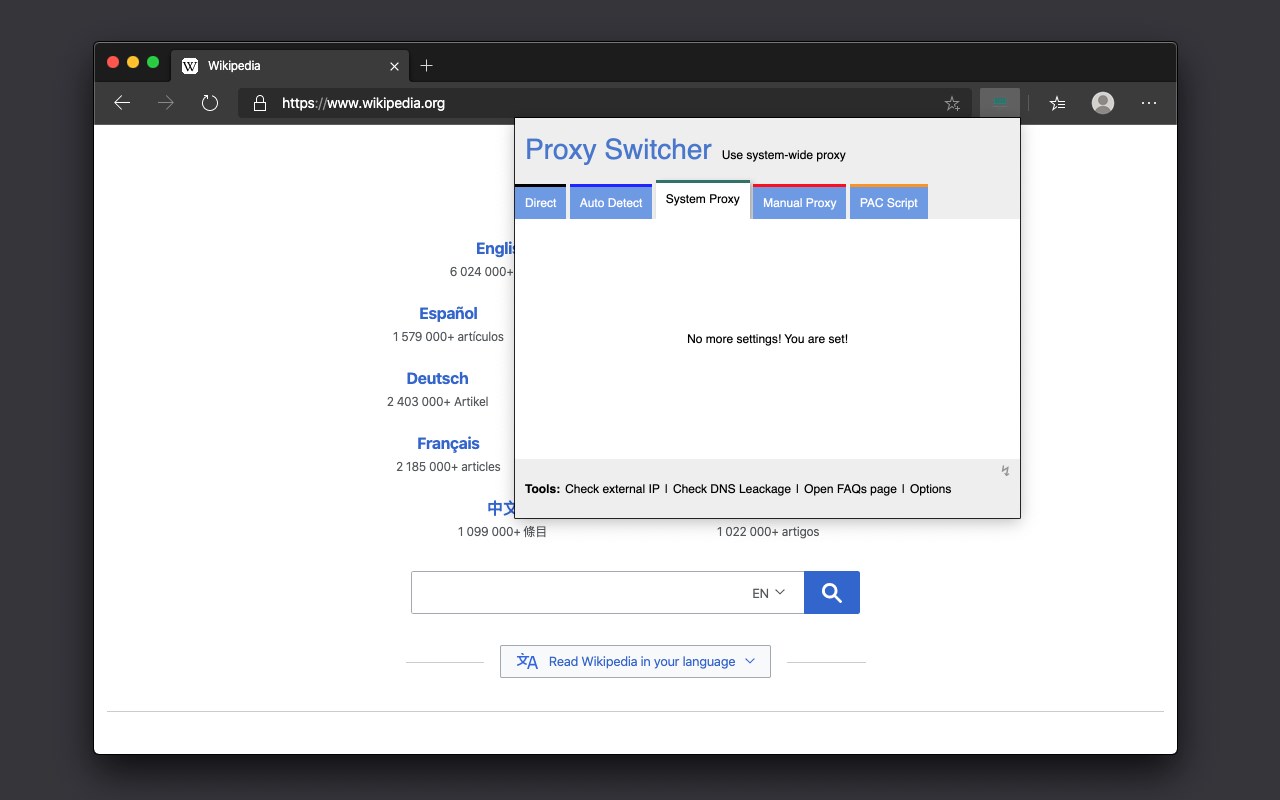 Proxy Switcher and Manager