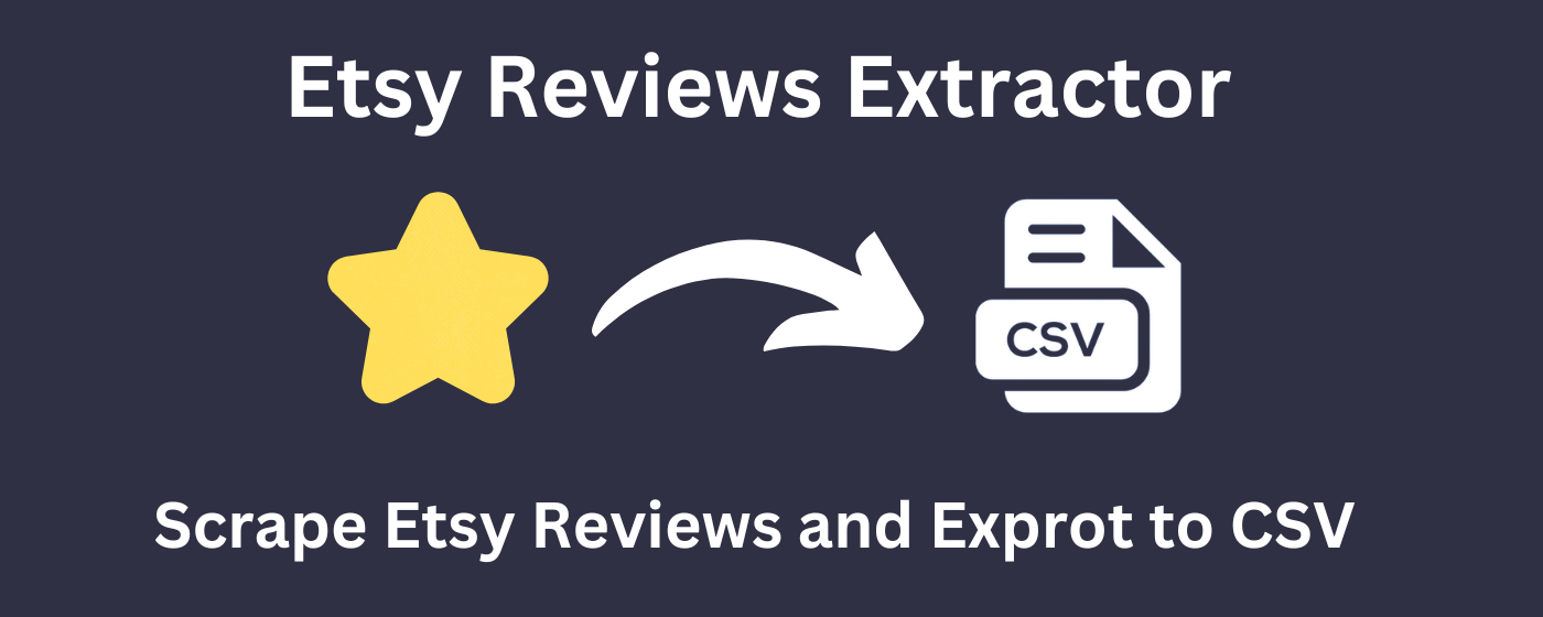 Reviews Extractor for Etsy marquee promo image