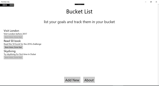 Buckety Listy screenshot 1