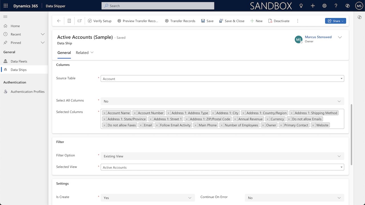 Snapshot 1 of Data Shipper