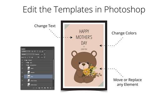 Greeting Card Templates for Photoshop screenshot 3