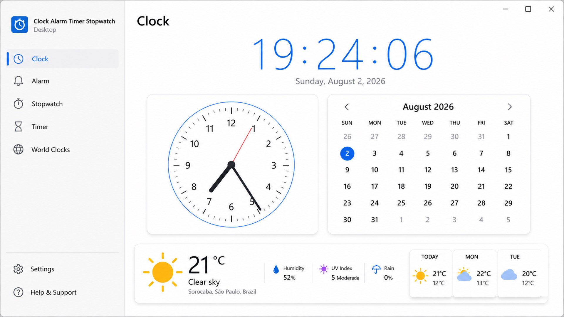 Clock Alarm Timer Stopwatch screenshot