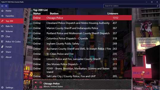 Radio 911 USA Police Scanner Radio screenshot 1