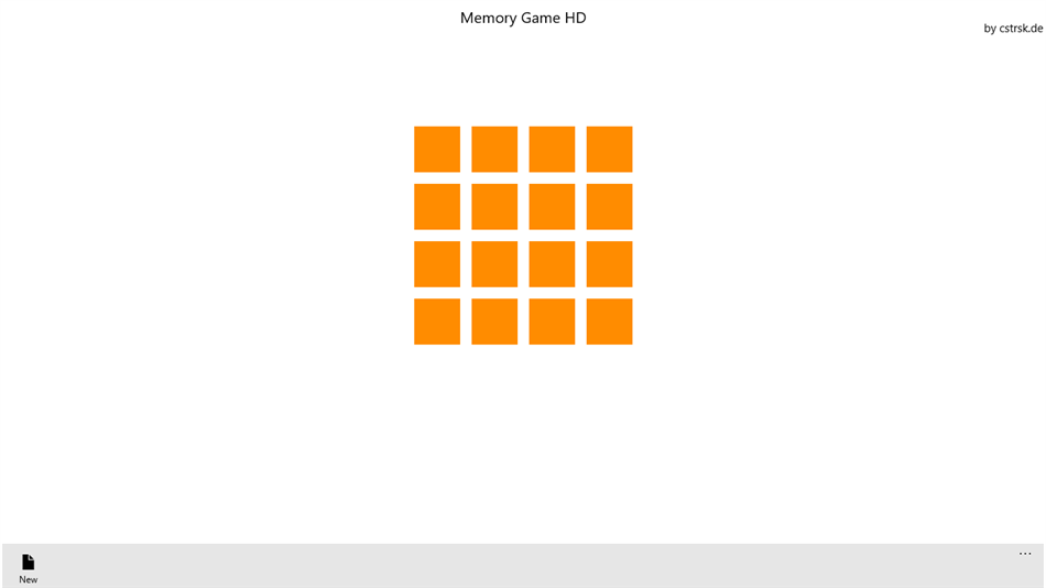 Memory Game HD (Windows) By: CSTRSK