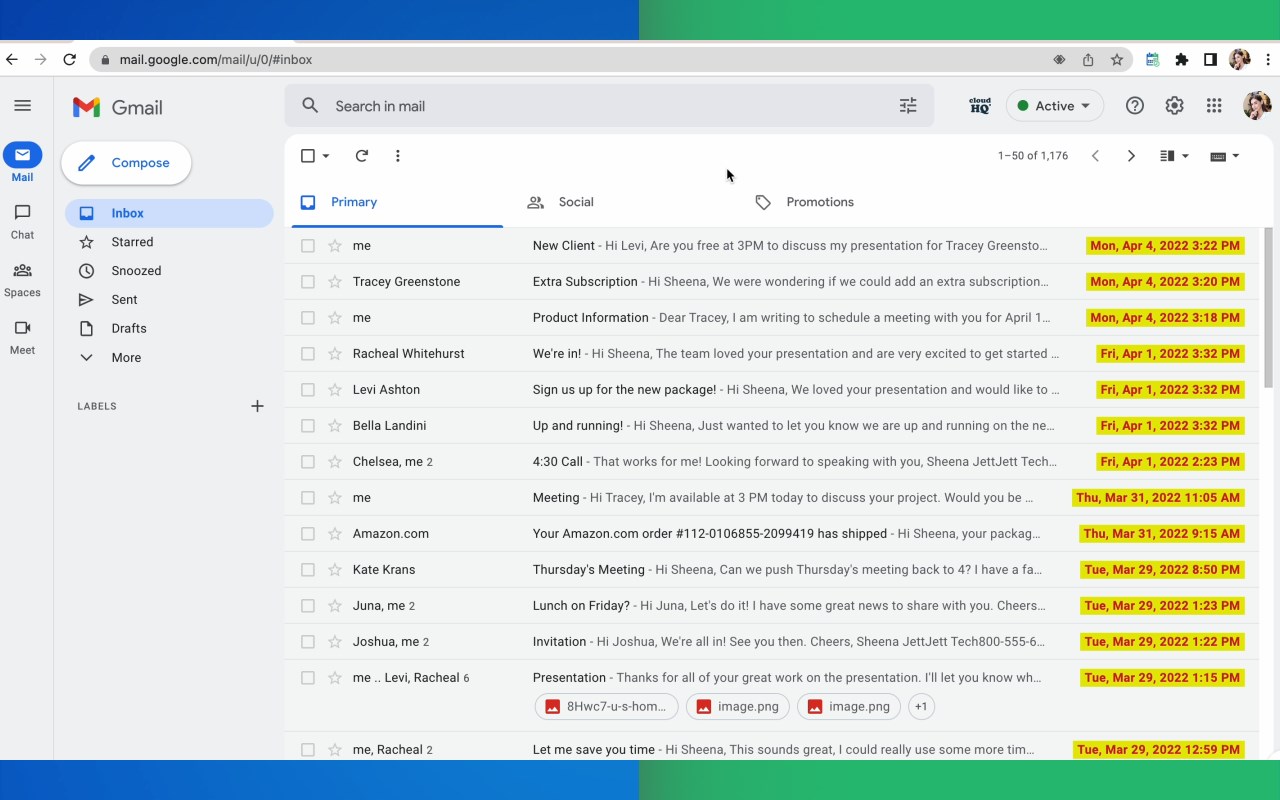 Display Email Time by cloudHQ