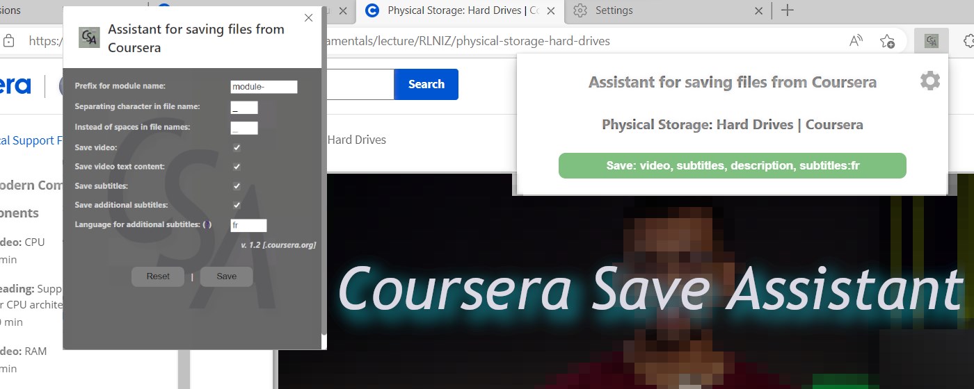 CSA - Asst. for saving files from Coursera marquee promo image