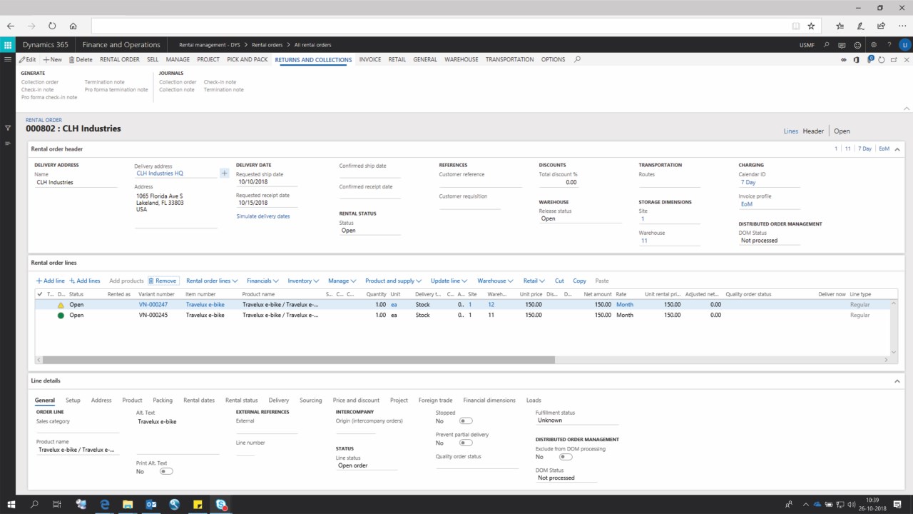 Snapshot 1 of Rental Management