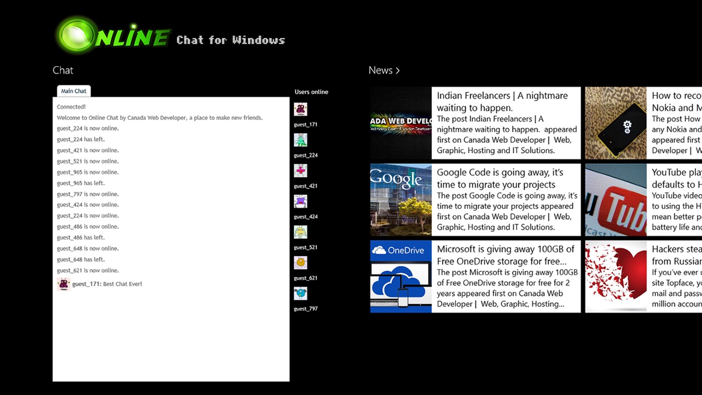 #3. Online Chat for Windows (Windows) 由: CanadaWebDeveloper