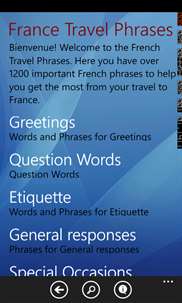 France Travel Phrases screenshot 1