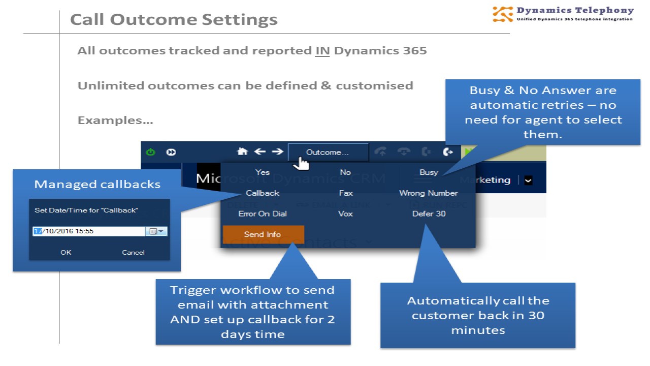 Snapshot 2 of Dynamics Telephony Contact us for free trial/demo