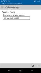 HP Lap Dock Wireless Settings screenshot 1