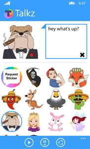 Talkz Talking Stickers Free Text Emoji Emoticons screenshot 2