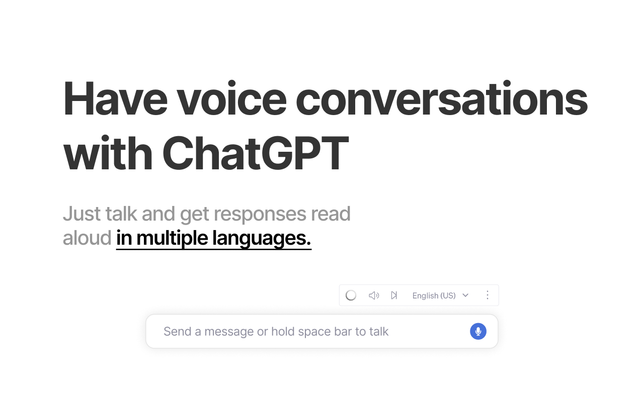 Voice Control for ChatGPT