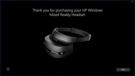 HP Mixed Reality Headset Setup screenshot 1