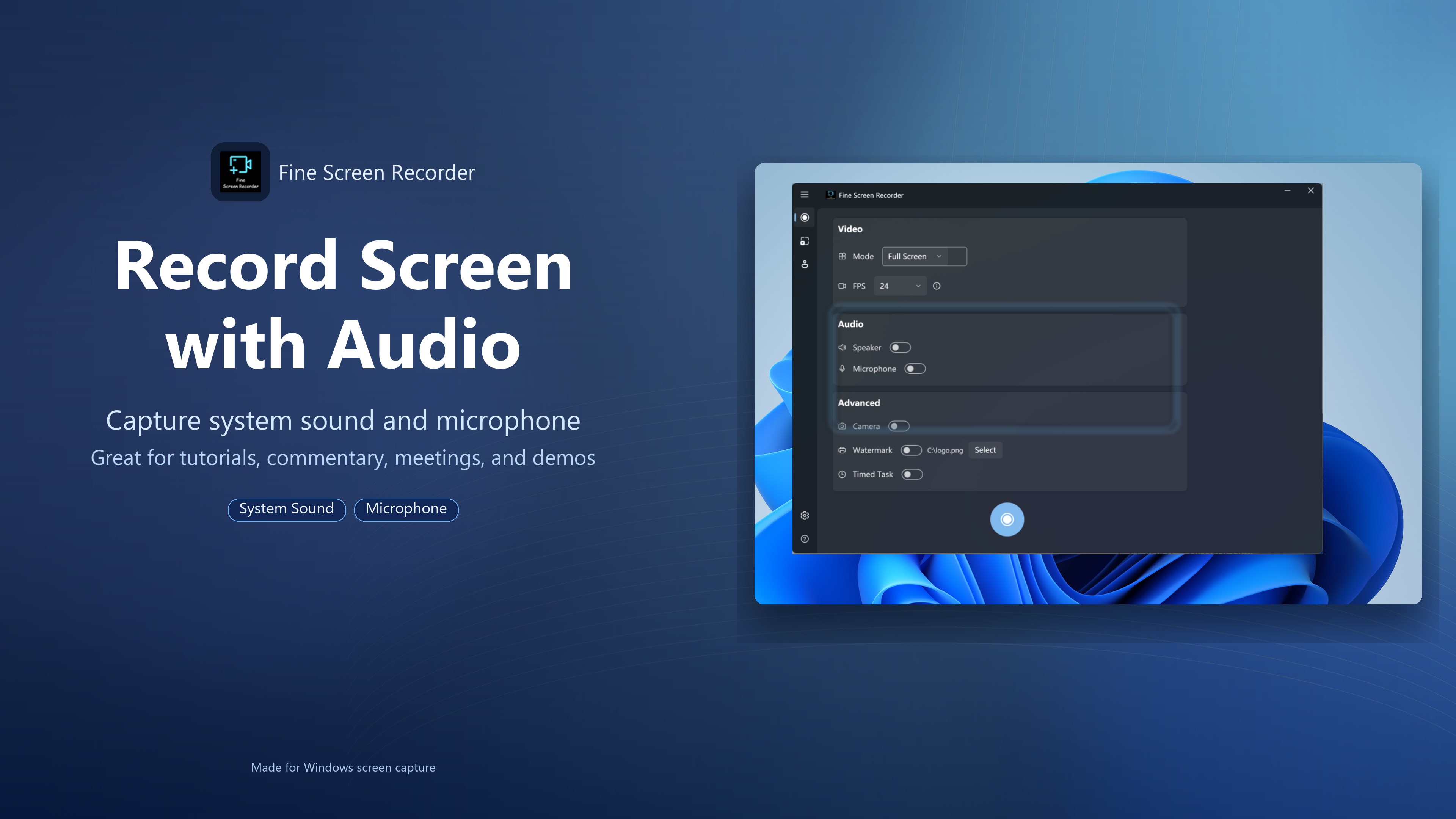 Fine Screen Recorder – Screen Recorder for Windows screenshot